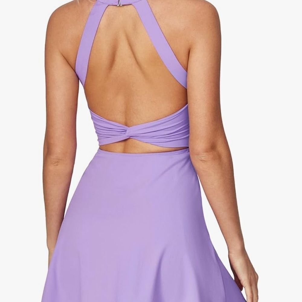 New Elegant Purple Halter Dress Small